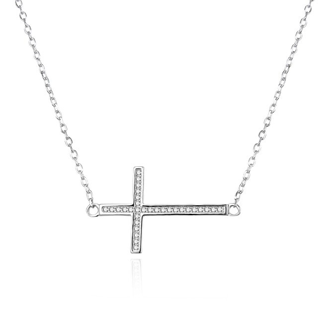 Agato Collana in argento con croce e zirconi AGS1541/47 donna