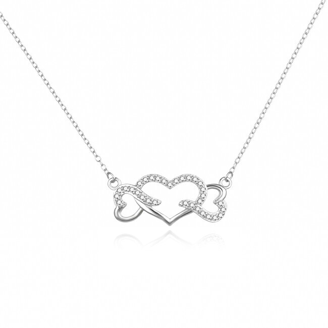 Agato Delicata collana in argento con cuori AGS1569/47 donna