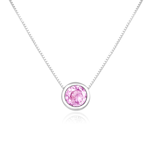 Agato Collana in argento con zircone rosa AGS1578/47-P donna