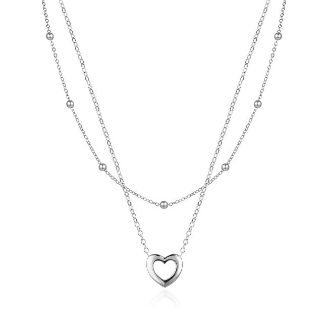 Agato Collana con doppio cuore in argento AGS1552 donna