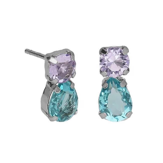 Victoria Cruz Bellissimi orecchini in argento con cristalli di alloro A4897-15HT donna