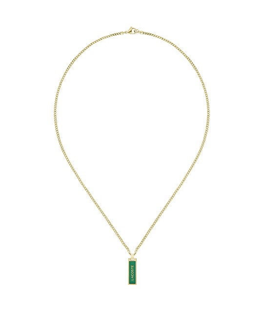 Lacoste Collana moderna in acciaio placcato oro 2040325 uomo