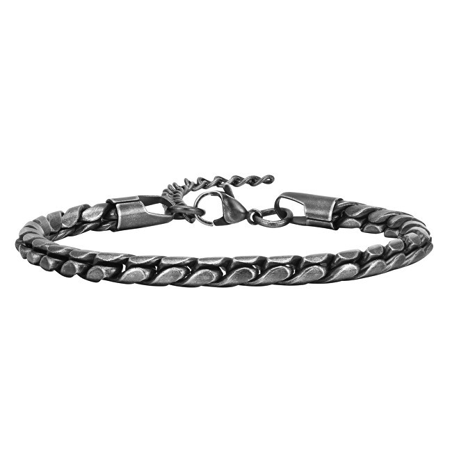 Troli Bracciale da uomo in acciaio nero uomo