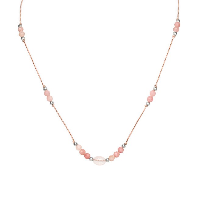 Agato Collana a cordino con angelite e oro rosa HE13K3S-LP donna