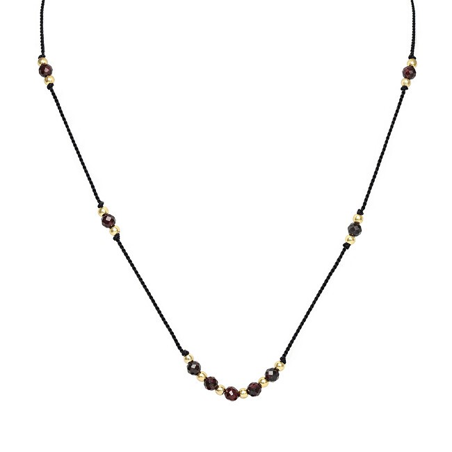 Agato Collana con cordino e perline di granato HE21K3G-BK donna