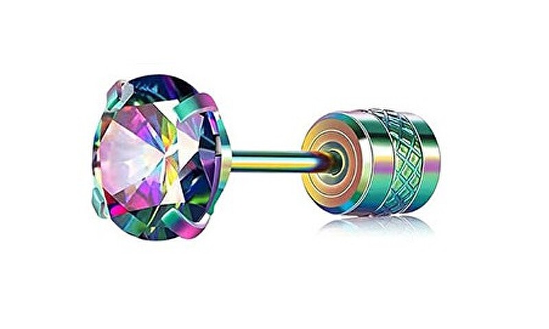 Troli Splendido orecchino singolo con zircone colorato VHLLE5096CC unisex