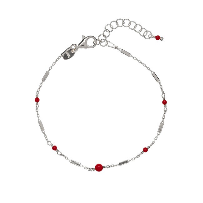 Alisia Bracciale in argento con corallo rosso AL3246-Argento-Corallo donna