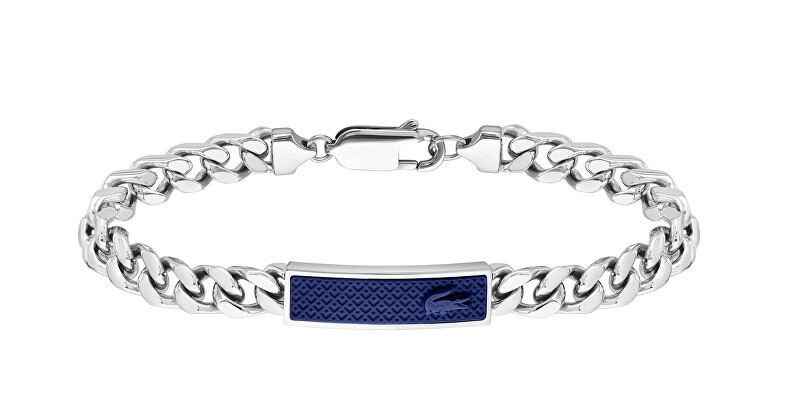Lacoste Bracciale in acciaio alla moda da uomo Set&Match 2040097 uomo