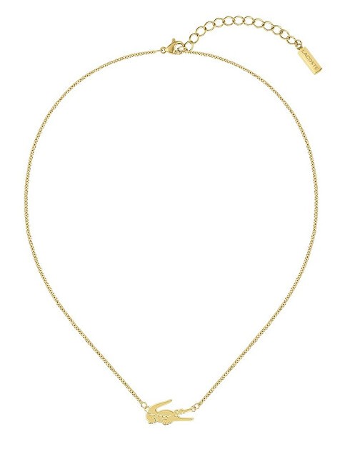 Lacoste Collana da donna placcata in oro con motivo coccodrillo 2040044 donna