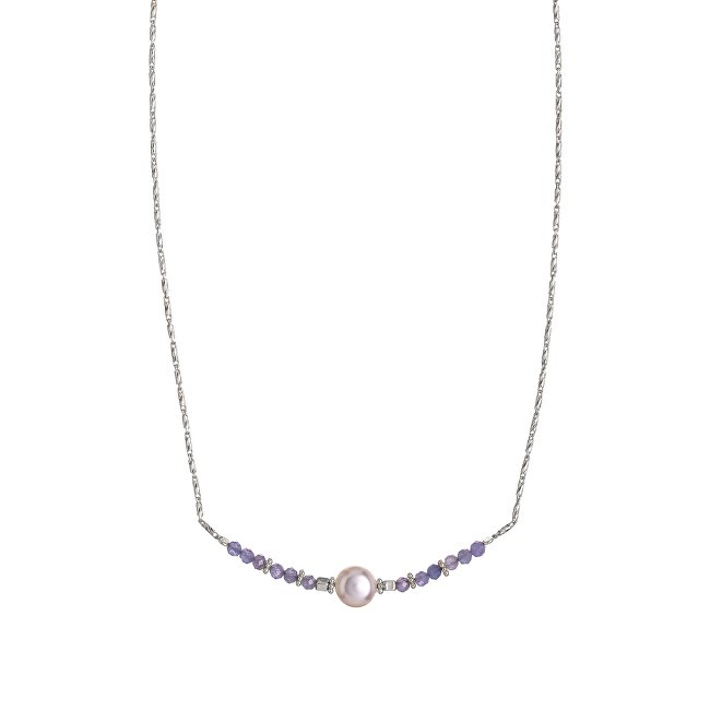 Alisia Collana in argento con perle di tanzanite e vera perla AL4109-Argento-Tanzanite donna