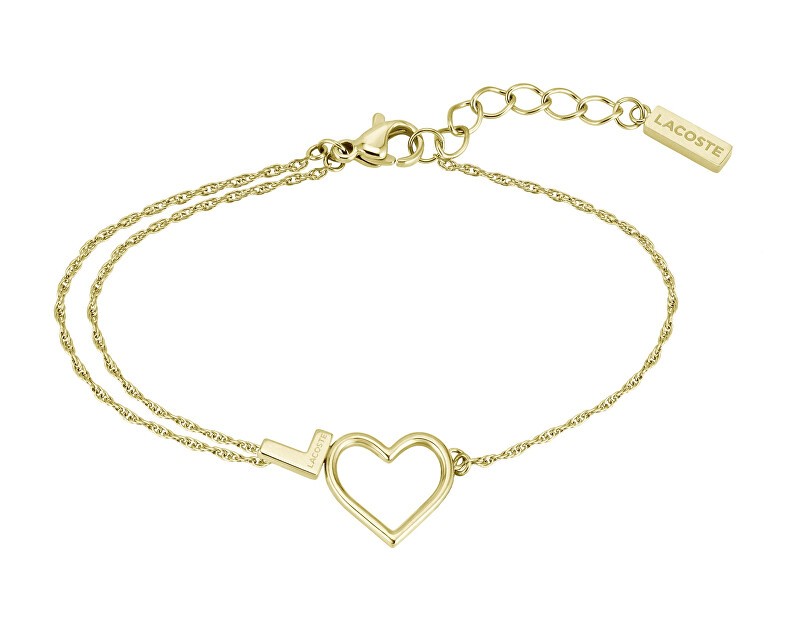Lacoste Bracciale da donna a forma di cuore placcato oro Volte 2040016 donna