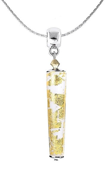 Lampglas Delicata collana Golden Swan in oro 24 carati con perla Lampglas donna
