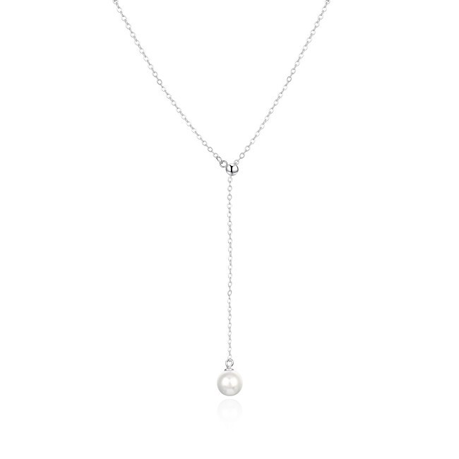 Agato Collana flessibile in argento con vera perla AGT-N003W-P donna