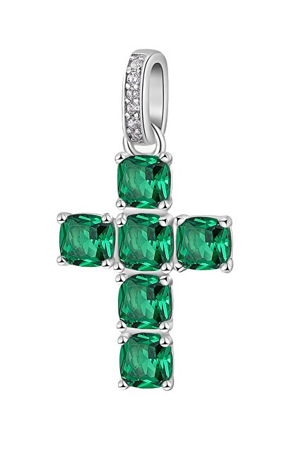 Brosway Ciondolo a croce in argento con zirconi, modello Fancy Life Green FLG115 donna