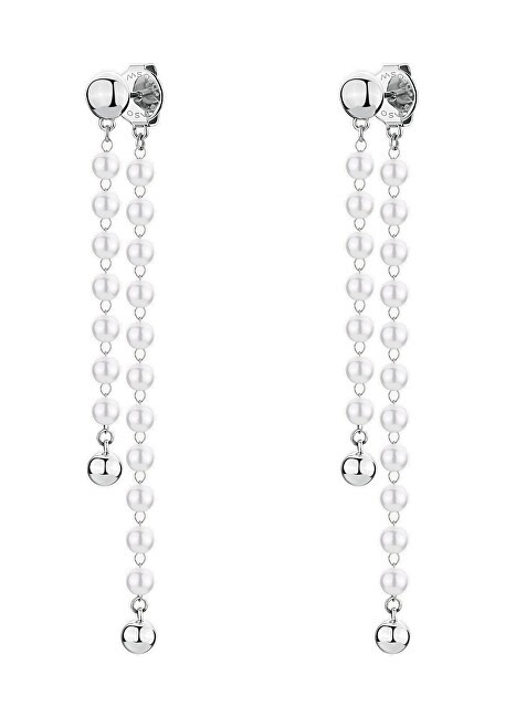 Brosway Orecchini lunghi in acciaio con perle 2 in 1 Essential BNL101 donna