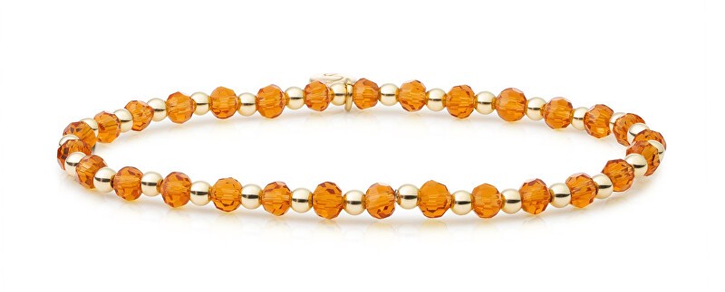 Sparkling Bracciale di perline con citrino SBG-GEM38-3MM-MIX donna