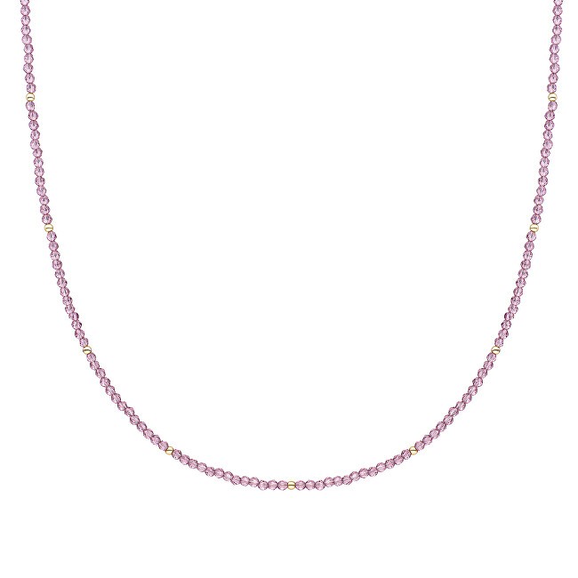 Sparkling Collana con perline di quarzo viola NLK04G-G59 donna