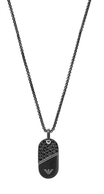 Emporio Armani Collana da uomo unica con cristalli per coppie EGS3138001 uomo