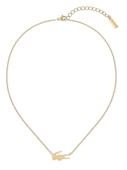 Lacoste Collana originale da donna placcata in oro con motivo coccodrillo 2040045 donna