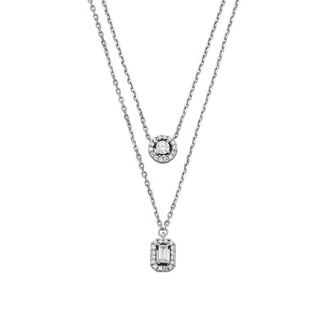 Michael Kors Collana doppia in argento coordinata Brilliance MKC1745CZ040 donna
