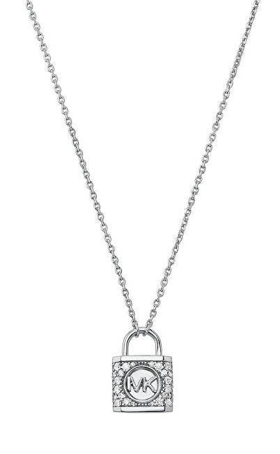 Michael Kors Collana alla moda in argento con zirconi Kors MK MKC1629AN040 catena, pendente donna