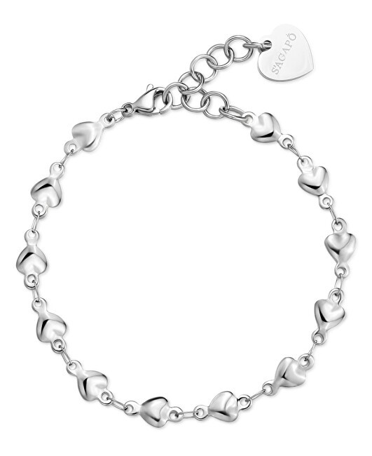 S'Agapõ Bracciale Steel Heart Chunky SHK93 donna