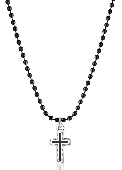 S'Agapõ Collana da uomo con croce e perline Charisma SHS02 uomo