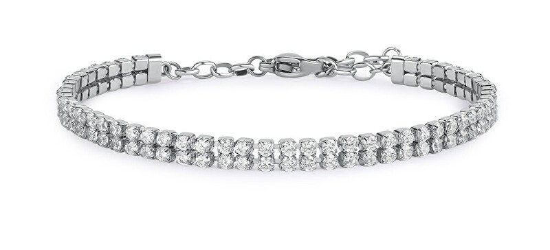 Brosway Bracciale tennis a doppia fila con zirconi trasparenti Desideri BEI096 donna