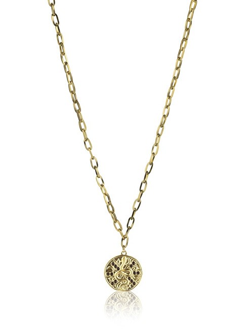 Marc Malone Collana distintiva placcata in oro Ariana Black Necklace MCN23021G donna