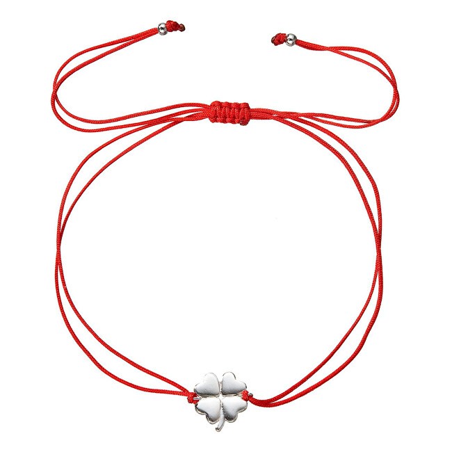 Evolution Group Braccialetto Kabbalah rosso con quadrifoglio 13047.3 rosso donna