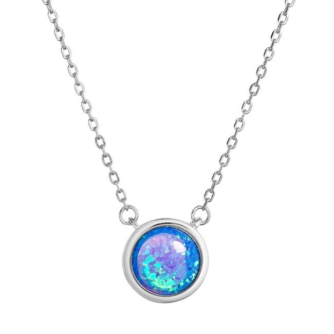 Evolution Group Collana con opale sintetico blu 12065.3 blu donna