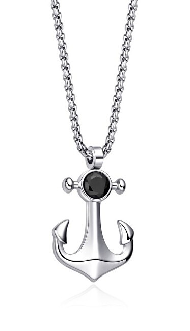 Diverse Collana da uomo in acciaio con ancora in zircone N1000502 uomo