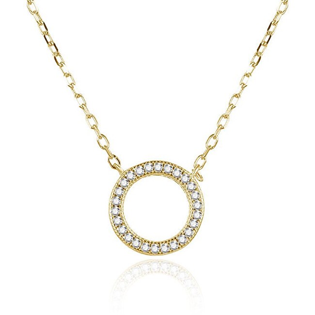 MOISS Incantevole collana a cerchio placcata oro con zirconi N0000606 donna
