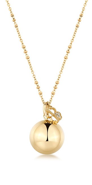 Brosway Collana lunga placcata in oro con campanellino Quadrifoglio Chakra BHKN155 donna