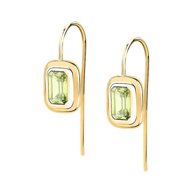 Trussardi Orecchini placcati in oro con zirconi verdi T-Design TJAXA26 donna