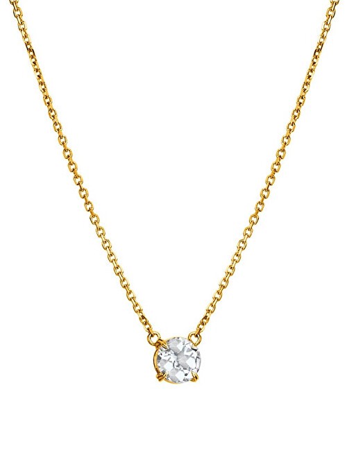 Hot Diamonds Elegante collana placcata in oro con topazio e diamante DN214 donna