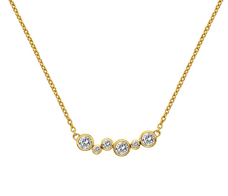 Hot Diamonds Collana placcata in oro con gemma di diamante DN213 donna