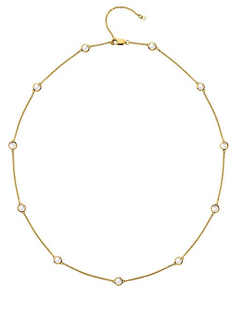 Hot Diamonds Lussuosa collana placcata in oro con topazio e autentico diamante DN212 donna
