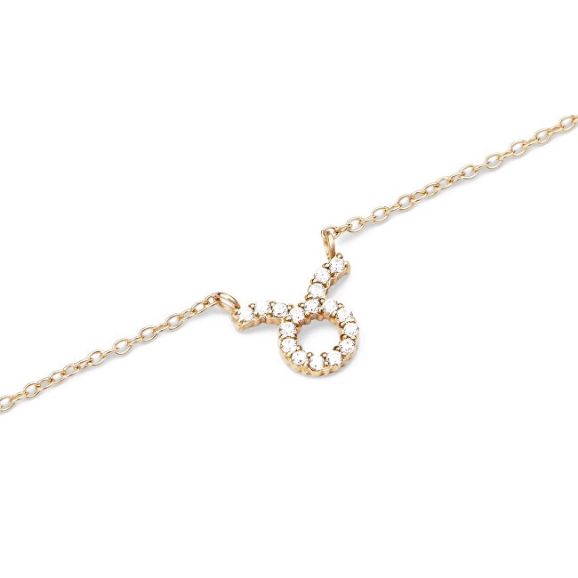 Daniel Wellington Delicata collana placcata oro con segno zodiacale Toro e cristalli DW00400920 donna