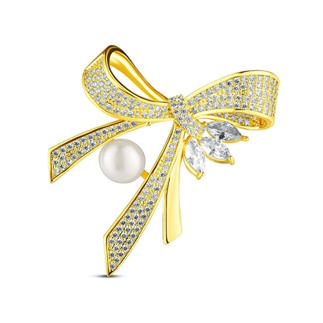JwL Luxury Pearls Spilla da donna di lusso con perle e zirconi, modello JL0868 donna