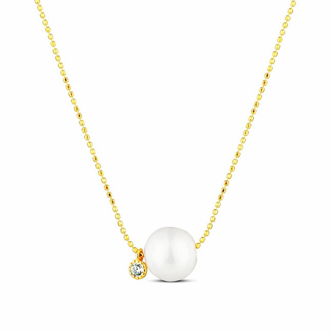 JwL Luxury Pearls Delicata collana con perla bianca e zirconi scintillanti JL0860 donna