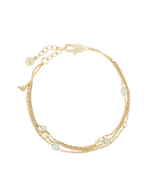 Emporio Armani Bracciale triplo placcato oro con avventurina EGS3226710 donna