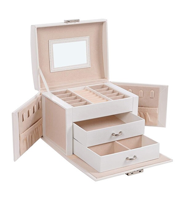 Troli Portagioie bianco con specchio donna