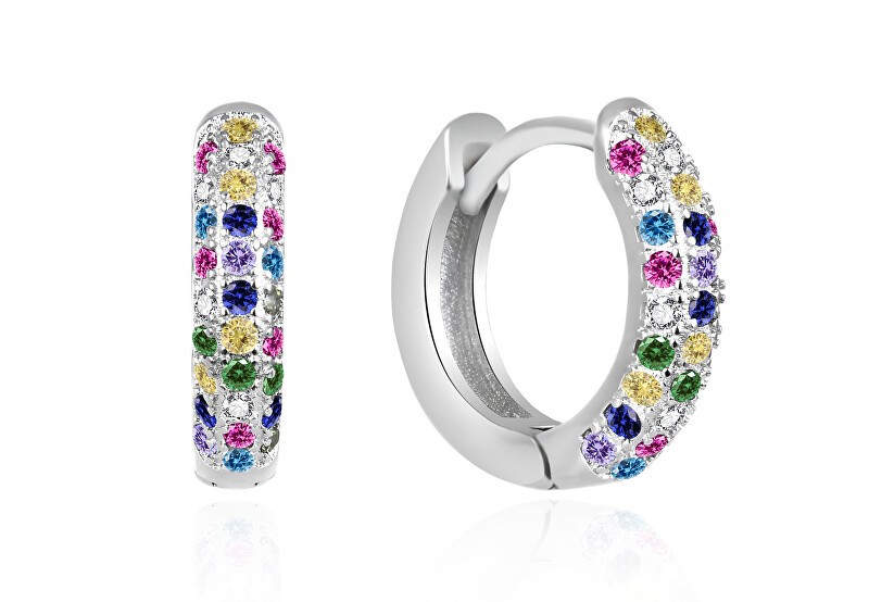 Agato Anelli scintillanti in argento con zirconi colorati AGT-E193KC donna