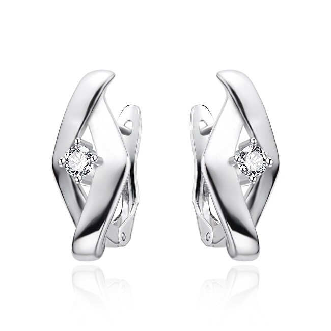 Agato Orecchini moderni in argento con zircone AGT-E253FW donna