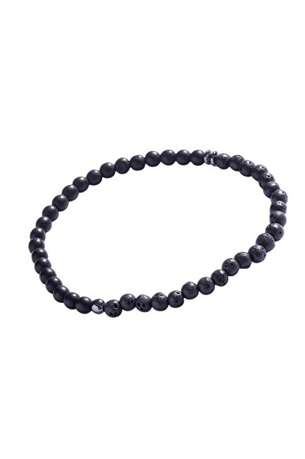Marc Malone Bracciale da uomo con perline e pietra lavica MCGB5109 uomo