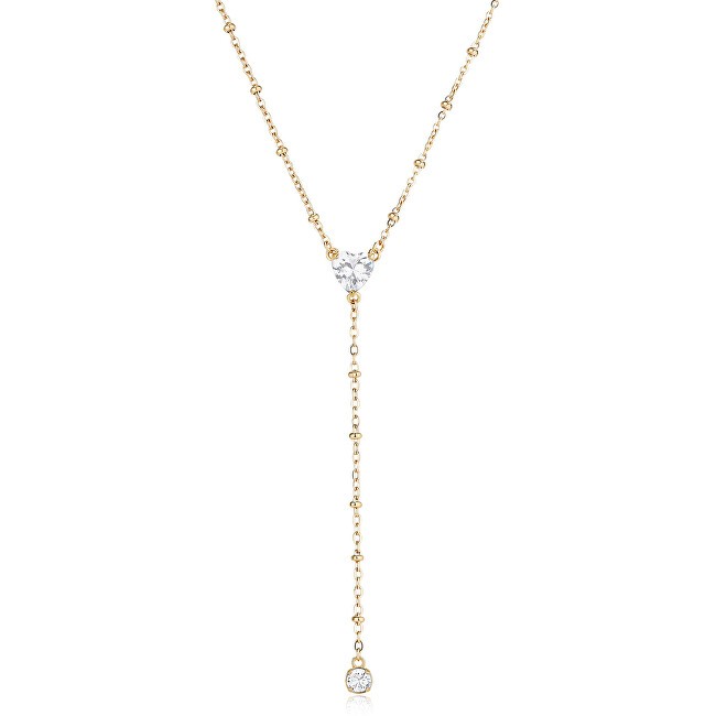 S'Agapõ Romantica collana placcata oro con zirconi cubici Dazzly SDZ134 donna