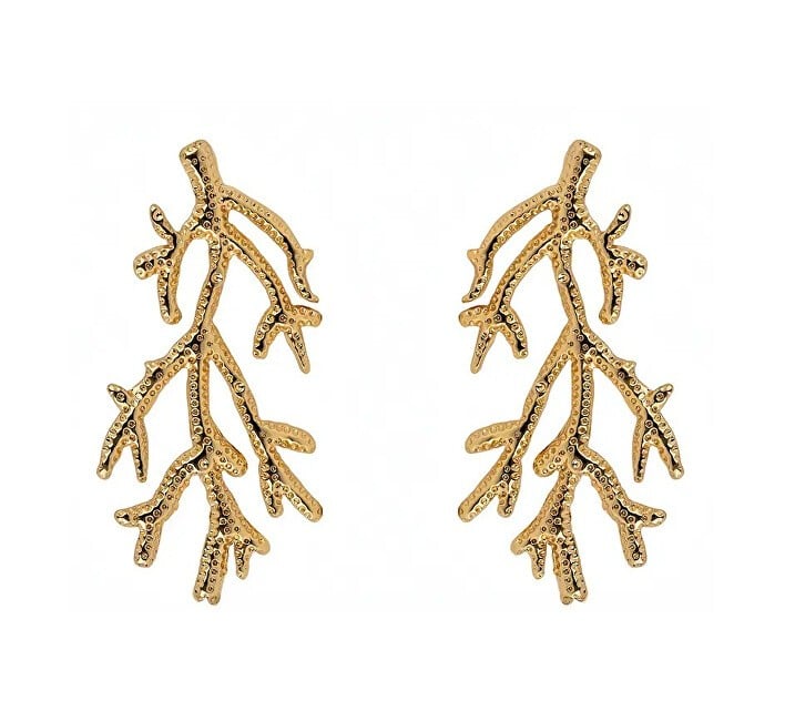 Emily Westwood Orecchini a forma di corallo placcati in oro Camilla EWE250217G donna