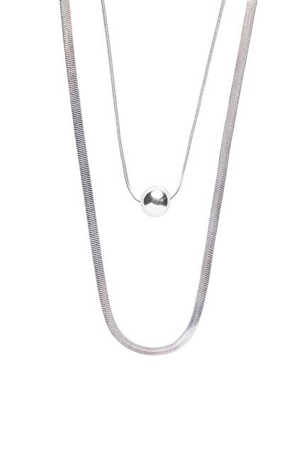 Marc Malone Elegante collana in acciaio Luna Silver Necklace MCN250257S donna