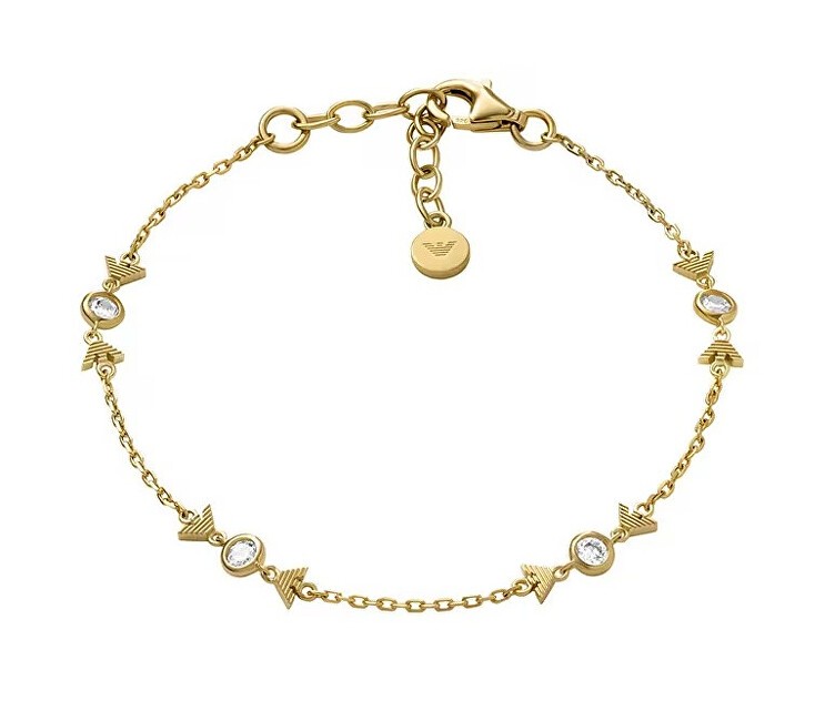 Emporio Armani Incantevole bracciale da donna placcato oro con zirconi EG3619710 donna